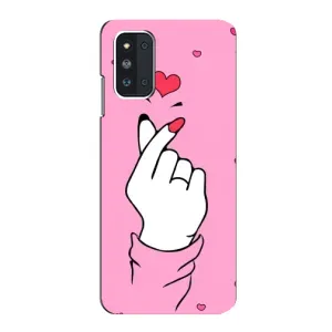 Чехол с принтом для Samsung Galaxy F52 5G (E526) (AlphaPrint - Знак сердечка)