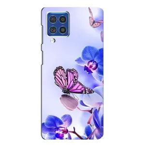 Чохли з квітами для Samsung Galaxy F62 (VPrint) (Метелик на квітах)
