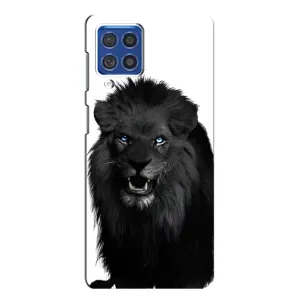 Чохли з картинкою животних Samsung Galaxy F62 (Чорний ЛЕВ)