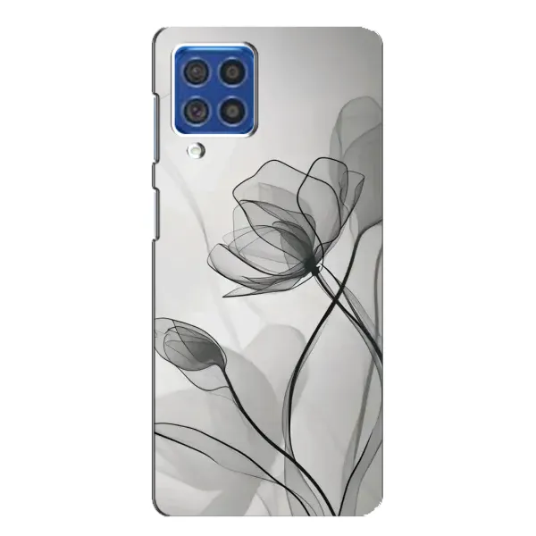 Чехол с принтом «Черные цветы» для Samsung Galaxy F62 Чехол с принтом «Черные цветы» для Samsung Galaxy F62