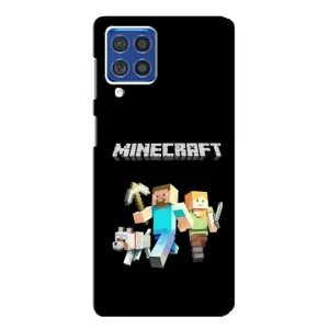 Чохол Майнкрафт на Samsung Galaxy F62 (AlphaPrint) Minecraft (герої Minecraft)