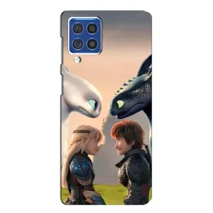 Чехол как приручить дракона на Samsung Galaxy F62 (Иккинг и Астрид)