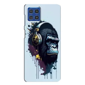 Чохол з Мавпами Samsung Galaxy F62 - (AlphaPrint) (Горила в навушниках)