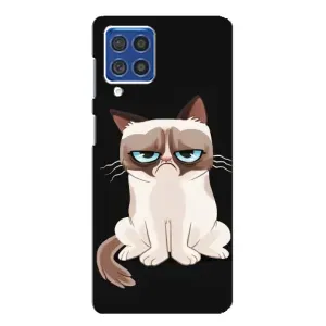 Чехол с принтом для Samsung Galaxy F62 (AlphaPrint) Модные коты (Грустный кот)