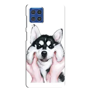 Чехол с Хаски для Samsung Galaxy F62 - (AlphaPrint) (Хаски улыбака)