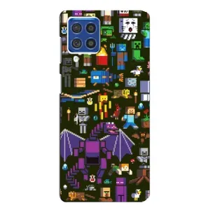 Чохол Майнкрафт на Samsung Galaxy F62 (AlphaPrint) Minecraft (Колаж Майнкрафт)