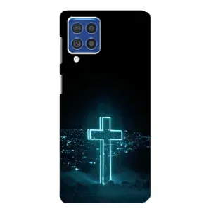 Християнські Чохли для Samsung Galaxy F62 (AlphaPrint) (Хрест і місто)