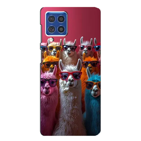 Чехол с принтом «Ламы в очках» для Samsung Galaxy F62 Чехол с принтом «Ламы в очках» для Samsung Galaxy F62