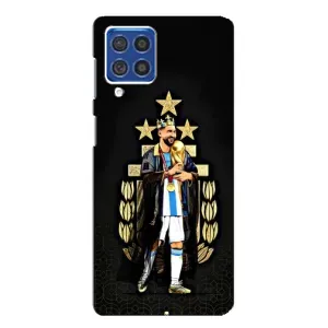 Чехлы для Samsung Galaxy F62 (Leo чемпион) (AlphaPrint) (Месси Король)