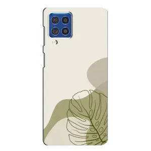 Силконовий чохол з принтом в квітах на Samsung Galaxy F62 (Зелена монстера дизайн)