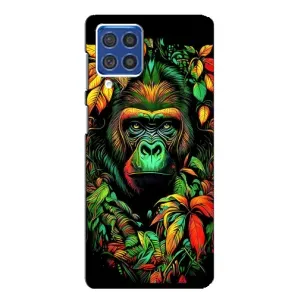 Чохол з Мавпами Samsung Galaxy F62 - (AlphaPrint) (Мавпа в квітах)