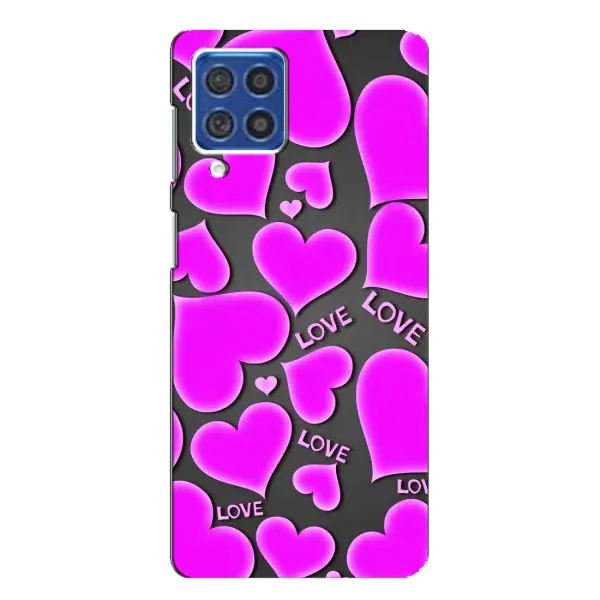 Чехол с принтом «Pink hearts» для Samsung Galaxy F62