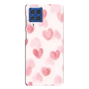 Чохол з розовим принтом для Samsung Galaxy F62 (Рожеві сердечки)