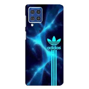 Чехлы Адидас для Samsung Galaxy F62 (AlphaPrint) (Синий Адидас)