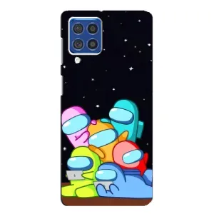 Чохли Амонг Ас для Samsung Galaxy F62 (AlphaPrint) (Скіни в космосі)
