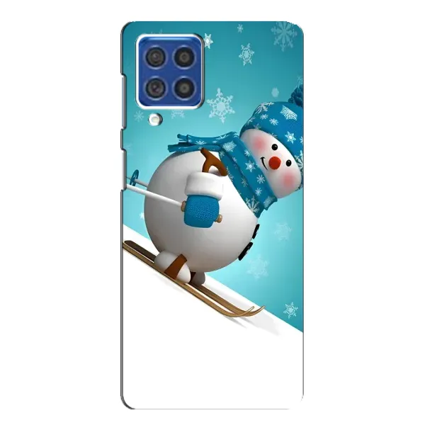 Чехол с принтом «Снеговик на лыжах» для Samsung Galaxy F62