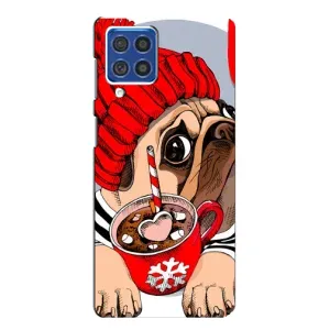 Чехлы с собаками для Samsung Galaxy F62 (VPrint) (Собачка в шапке)