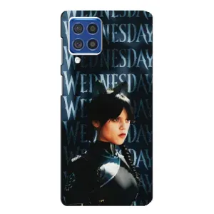 Чехлы Венсдей на Samsung Galaxy F62 Уэнсдей (AlphaPrint) (Уэнздей кошка)