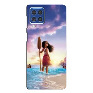 Чехол с мультфильмом Моана Samsung Galaxy F62 (Моана с веслом)