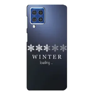 Зимні Чохли для Самсунг Ф62 - прозорий фон (Winter loading)