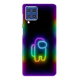 Чохли Амонг Ас для Samsung Galaxy F62 (AlphaPrint) (Яскравий скін)