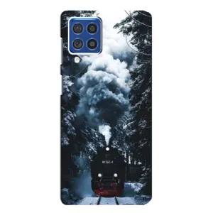 Новорічні, Святкові Чохли для Samsung Galaxy F62 - 2024 год (Зимовий потяг)