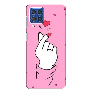 Чохол з принтом для Samsung Galaxy F62 (AlphaPrint - Знак сердечка) (Знак Love)