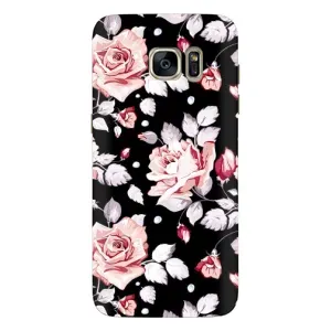 Чохли з квітами для Samsung Galaxy S7 Еdge / G935 (VPrint) (Квіти на чорному)