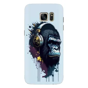 Чохол з Мавпами Samsung Galaxy S7 Еdge / G935 - (AlphaPrint) (Горила в навушниках)