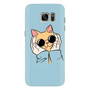 Чохол на Самсунг S7 Еdge, G935 з Котиками (VPrint) (Котик в окулярах)