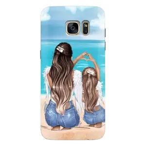 Чохол з друком для Samsung Galaxy S7 Еdge / G935 - (Мама з дитинкою) (AlphaPrint) (Мама з донькою)
