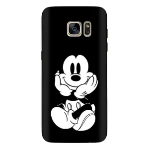 Міккі Маус чохол для Samsung Galaxy S7 Еdge / G935 (AlphaPrint - Мультяшні) (Маус на чорному)