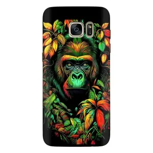 Чохол з Мавпами Samsung Galaxy S7 Еdge / G935 - (AlphaPrint) (Мавпа в квітах)