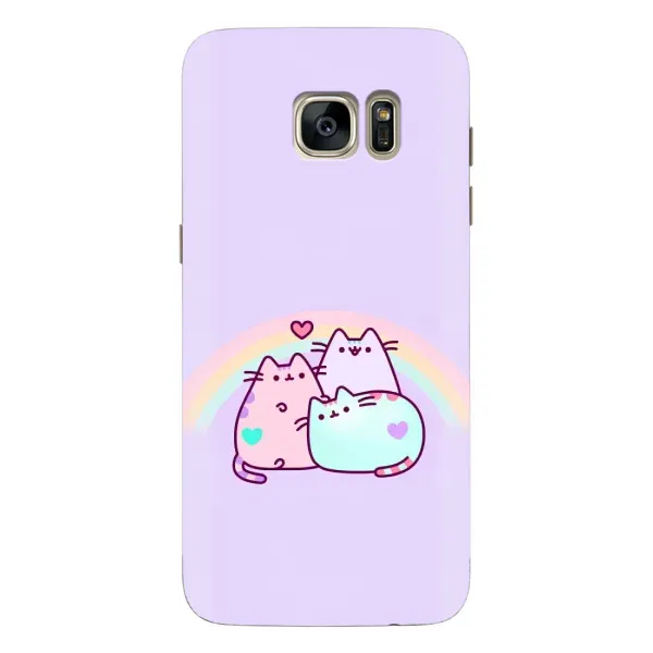 Чохол з принтом «Радужний котик» для Samsung Galaxy S7 Edge (G935)