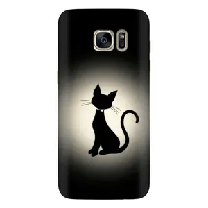 Чохол з принтом для Samsung Galaxy S7 Еdge / G935 (AlphaPrint) Модні коти (Силует котика)