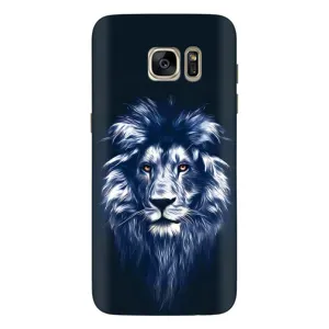 Чохол з картинкою ЛЕВ для Samsung Galaxy S7 Еdge / G935 (VPrint) (Синій Лев)
