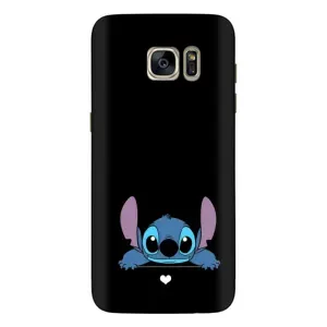 Чохол з принтом Стіч на Samsung Galaxy S7 Edge (G935) (Стіч на чорному)
