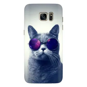 Чохол з принтом для Samsung Galaxy S7 Еdge / G935 (AlphaPrint) Модні коти (Стильний кіт)