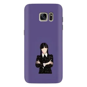 Чохли Венсдей на Samsung Galaxy S7 Еdge / G935 Уенсдей (AlphaPrint) (Венздей у чорному)