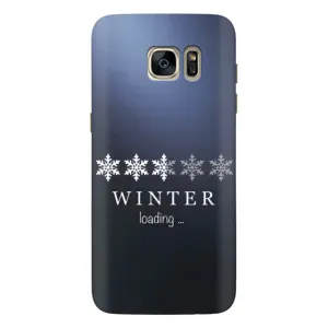 Зимні Чохли для Самсунг S7 Еdge, G935 - прозорий фон (Winter loading)