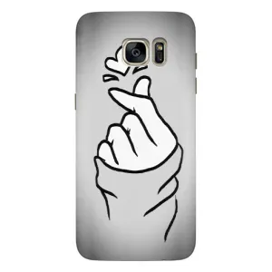 Чохол з принтом для Samsung Galaxy S7 Еdge / G935 (AlphaPrint - Знак сердечка) (Значок Love)