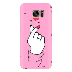 Чохол з принтом для Samsung Galaxy S7 Еdge / G935 (AlphaPrint - Знак сердечка) (Знак Love)