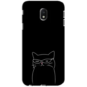 Чехол с рисунком кот на Samsung Galaxy J3 2017 (J330FN европейская версия) (Равнодушный кот)
