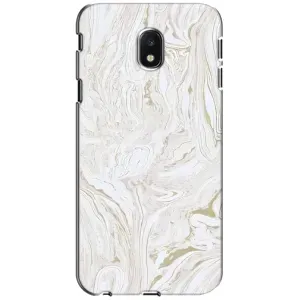 Мраморный чехол на Samsung Galaxy J3 2017 (J330FN европейская версия) (VPrint) (Белый мрамор)