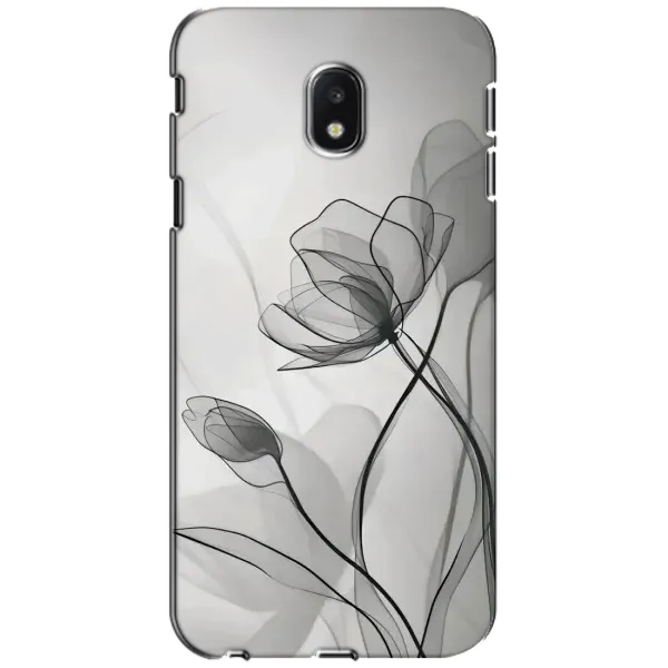 Чехол с принтом «Черные цветы» для Samsung Galaxy J3 2017 (J330FN EU)