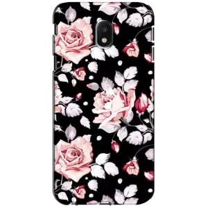 Чохли з квітами для Samsung Galaxy J3 2017 (J330FN европейская версия) (VPrint) (Квіти на чорному)