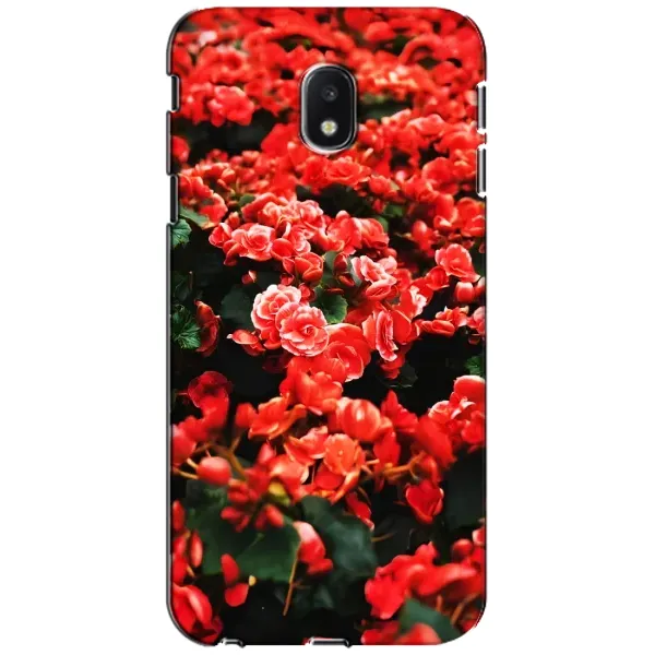 Чехол с принтом «Цветы красные» для Samsung Galaxy J3 2017 (J330FN EU)