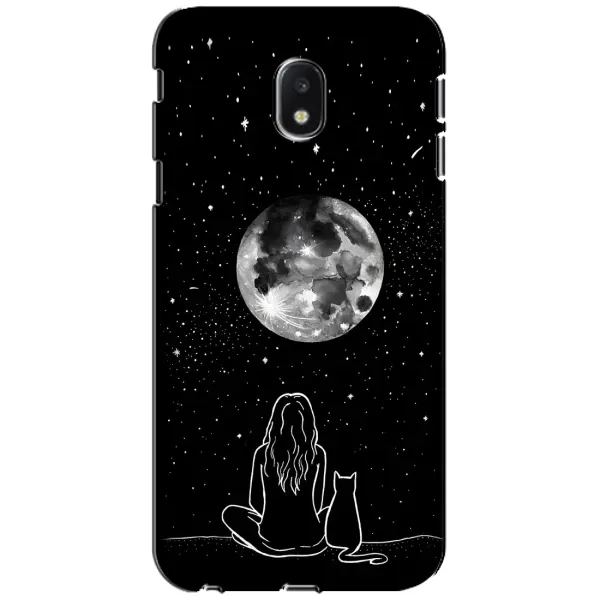 Чехол с принтом «Девушка с котом» для Samsung Galaxy J3 2017 (J330FN EU)