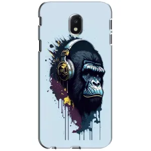 Чехол с Обезьянами Samsung Galaxy J3 2017 (J330FN европейская версия) - (AlphaPrint) (Горилла в наушниках)
