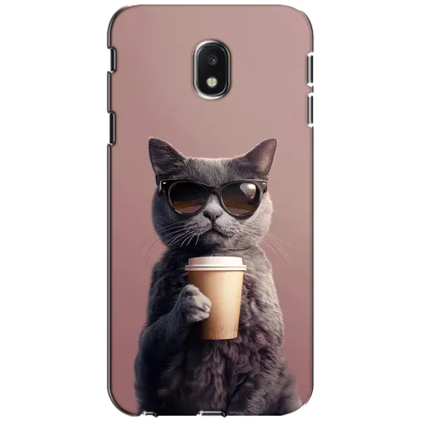 Чехол с принтом «Кот с кофе» для Samsung Galaxy J3 2017 (J330FN EU) Чехол с принтом «Кот с кофе» для Samsung Galaxy J3 2017 (J330FN EU)